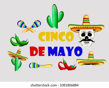 Illustration of background for Cinco De Mayo