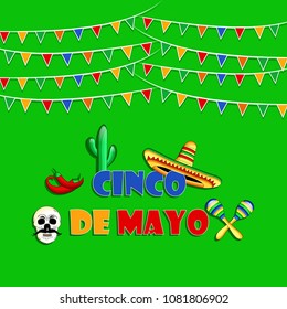 Illustration of background for Cinco De Mayo