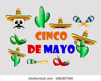 Illustration of background for Cinco De Mayo