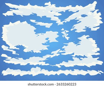 Illustration of a background with clouds. Clouds in the sky. Abstract clouds in the sky. EPS 10.