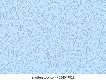 Illustration of a background consisting of latin letters