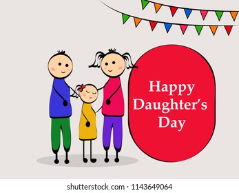 Illustration of background for Daughter's Day