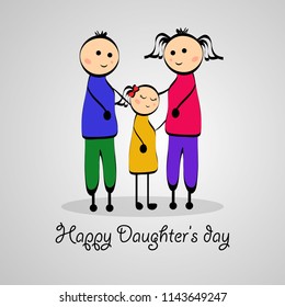 Illustration of background for Daughter's Day