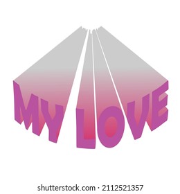 illustration background design with combination of text