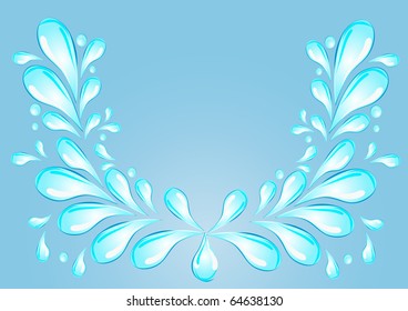 illustration background with drop of clean water