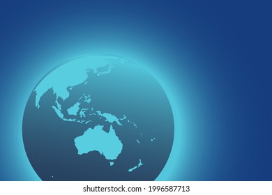 illustration background of earth and atsmosphere layer. illustration vector