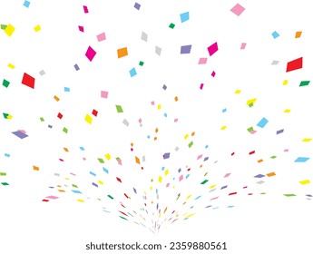 Illustration of a background with falling confetti