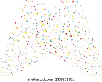 Illustration of a background with falling confetti