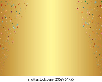 Illustration of a background with falling confetti