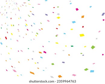 Illustration of a background with falling confetti