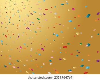 Illustration of a background with falling confetti