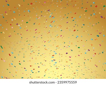 Illustration of a background with falling confetti