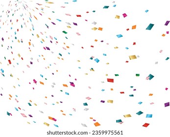 Illustration of a background with falling confetti
