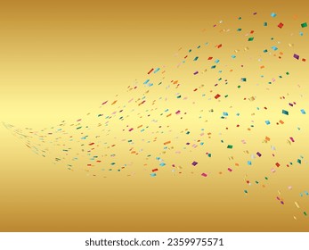 Illustration of a background with falling confetti