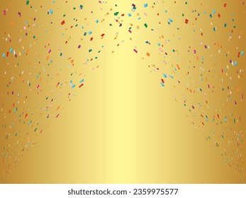 Illustration of a background with falling confetti