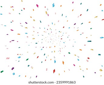 Illustration of a background with falling confetti