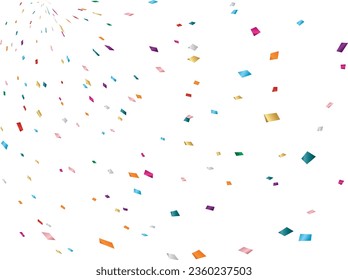 Illustration of a background with falling confetti