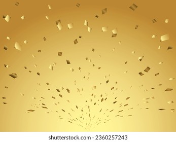 Illustration of a background with falling confetti