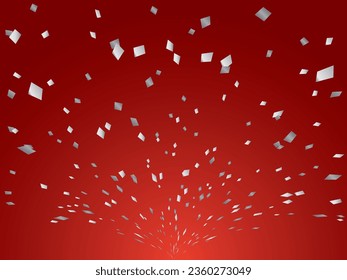 Illustration eines Hintergrunds mit herfallender Konfetti