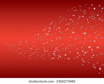 Illustration of a background with falling confetti