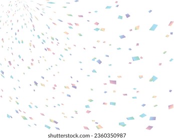Illustration of a background with falling confetti