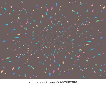 Illustration of a background with falling confetti