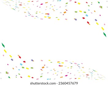 Illustration of a background with falling confetti