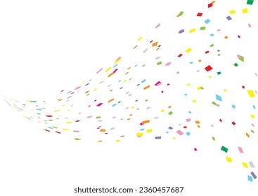 Illustration of a background with falling confetti