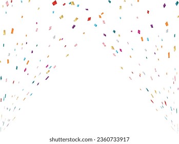 Illustration of a background with falling confetti