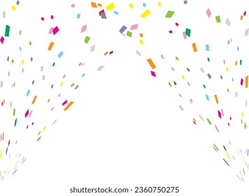 Illustration of a background with falling confetti