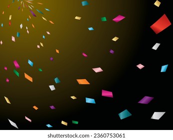 Illustration eines Hintergrunds mit herfallender Konfetti