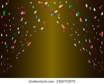 Illustration of a background with falling confetti
