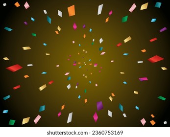 Illustration of a background with falling confetti
