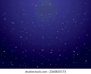 Illustration of a background with falling confetti