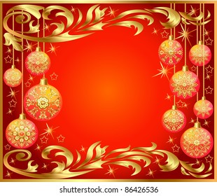  illustration background with festive ball with pattern