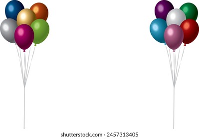 Illustration of a background with floating balloons