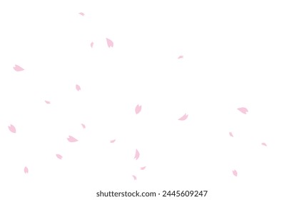 Illustration background of fluttering cherry blossom petals