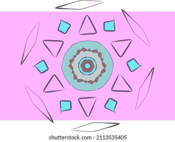 illustration background fractal colorful spiral oriental tale