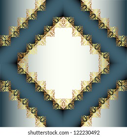 illustration of the background frame with gold ornament