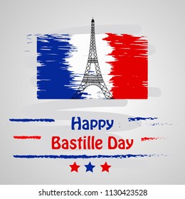 Illustration of background for France Bastille Day