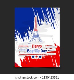 Illustration of background for France Bastille Day