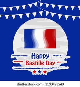 Illustration of background for France Bastille Day