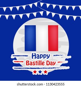 Illustration of background for France Bastille Day