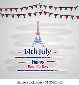 Illustration of background for France Bastille Day