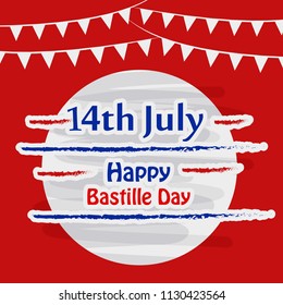 Illustration of background for France Bastille Day