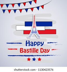 Illustration of background for France Bastille Day