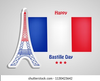 Illustration of background for France Bastille Day