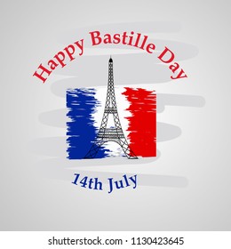 Illustration of background for France Bastille Day