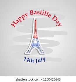 Illustration of background for France Bastille Day