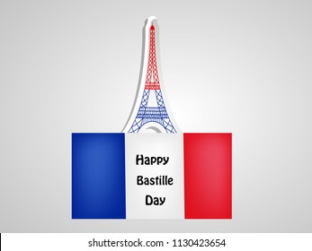 Illustration of background for France Bastille Day